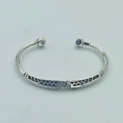 Silver Bracelet Tuareg Jewelery , Tuareg Moroccan Bracelet with Ethnic Tuareg Engraving in 925 Silver, , Unique Jewelry, Mens and Women Gift
