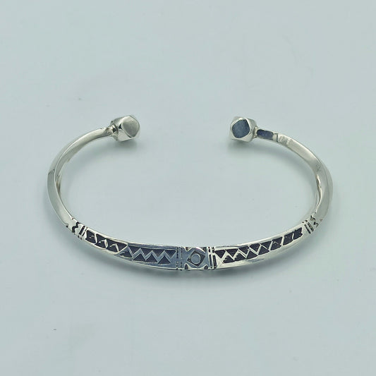 Silver Bracelet Tuareg Jewelery , Tuareg Moroccan Bracelet with Ethnic Tuareg Engraving in 925 Silver, , Unique Jewelry, Mens and Women Gift