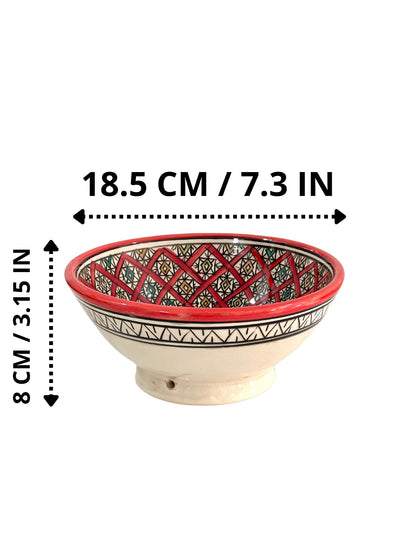Moroccan Handmade Ceramic Salad Bowl, Handmade Pottery Bowl, Handpainted Moroccan Artisanal Bowl, Unique Decorative Bowl, Moroccan Art