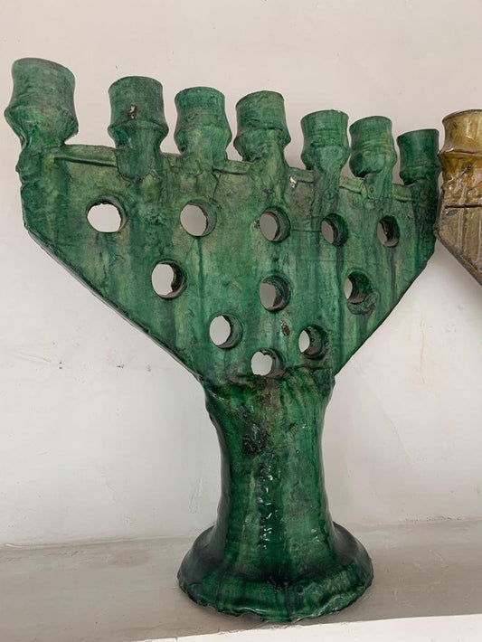 Natural Candle Holder, Pottery Candle Holder