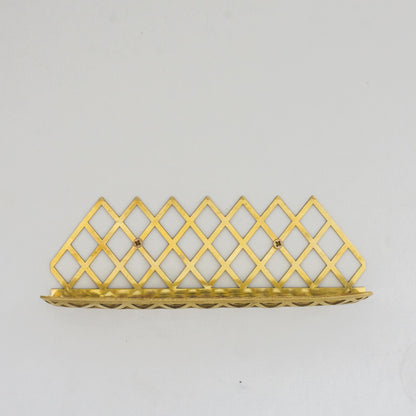 Unlacquered Brass Wall Shelf for Shower, Brass Floating Grid Shelf, Shower Draining Shelf