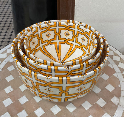 Fes Ceramic Salad Bowl, Handmade and Hand-Painted/ Salad Bowl.