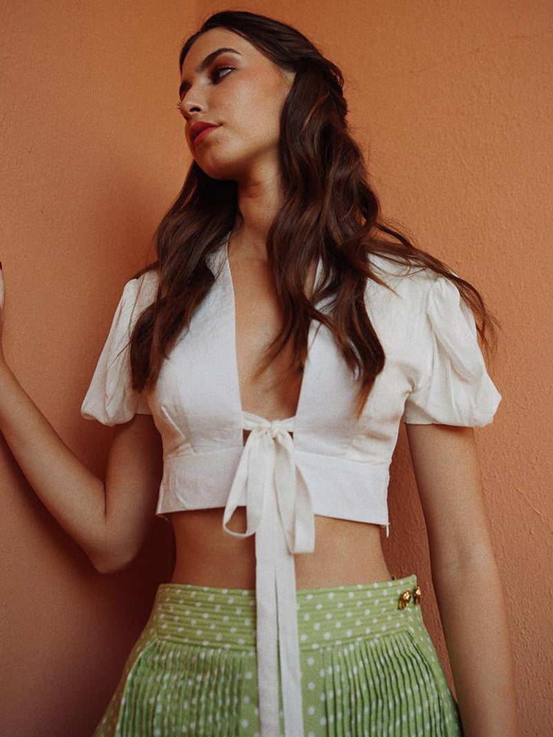 Alexia’S Top Linen White