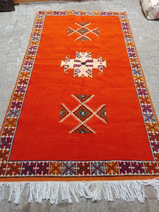 Vintage Berber Rug - Moroccan Taznakht Rug. Handmade Wool Rug. Authentic Moroccan Rug.Taznakht Rug. Vintage Rug. Glaoui Rug. Berber Rug