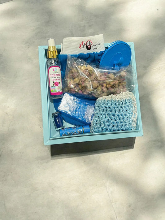 Moroccan Blue Nila Hammam Set – Traditional Beauty Ritual
