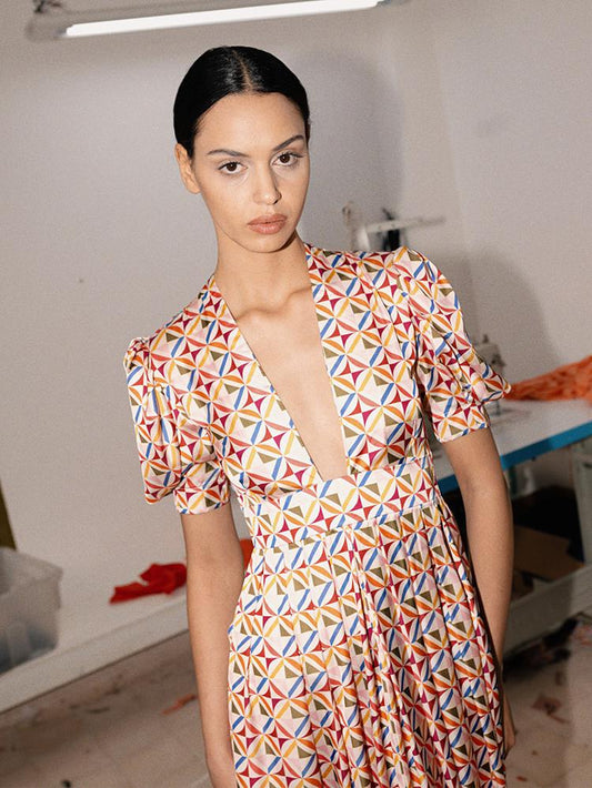 Alexia’S Dress Geometric Colours