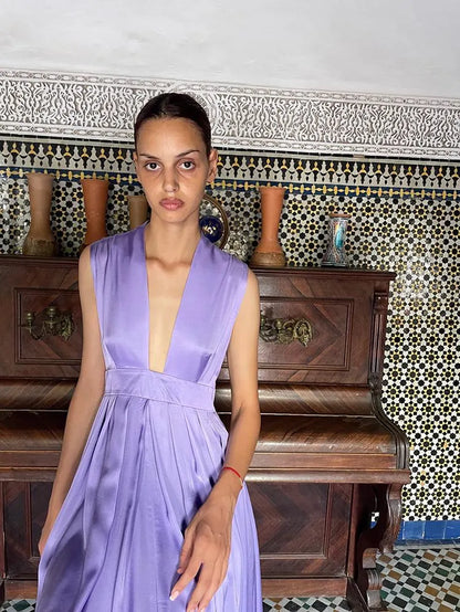 Alexia’S Dress Viscose Sleeveless Lilac