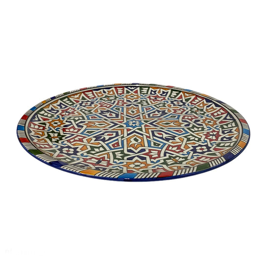 Handmade Moroccan Pottery Pie Dish. Flat Dish/ Cake Dish/Flat Dish.