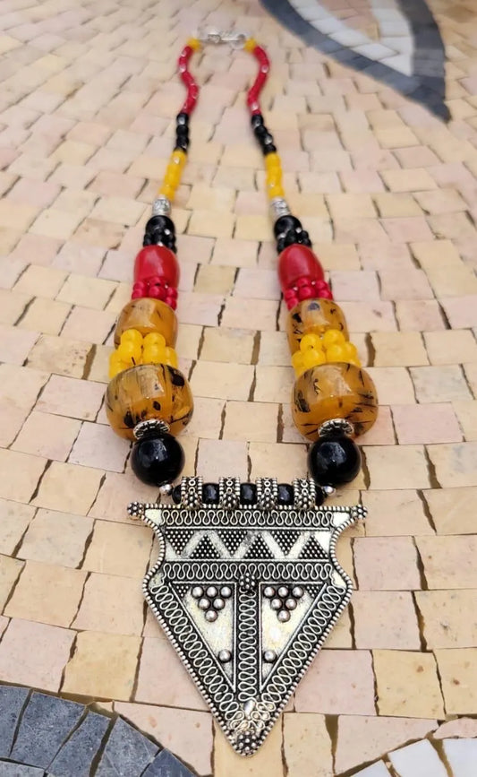 Tuareg Silver Necklace | Moroccan Berber Jewelry | Ethnic Silver Necklace | Handmade & Vintage