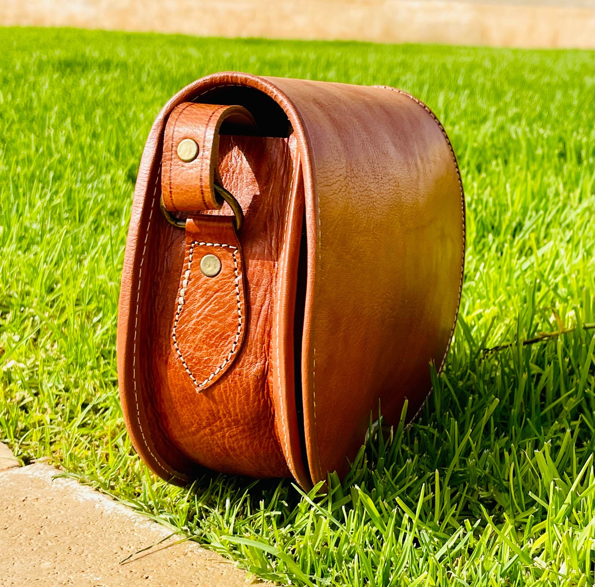 Moroccan Leather Bag, Genuine Leather Crossbody Bag, Moroccan Shoulder Bag, Women'S Leather Bag, Handmade Carved Leather Bag, Brown Boho Bag