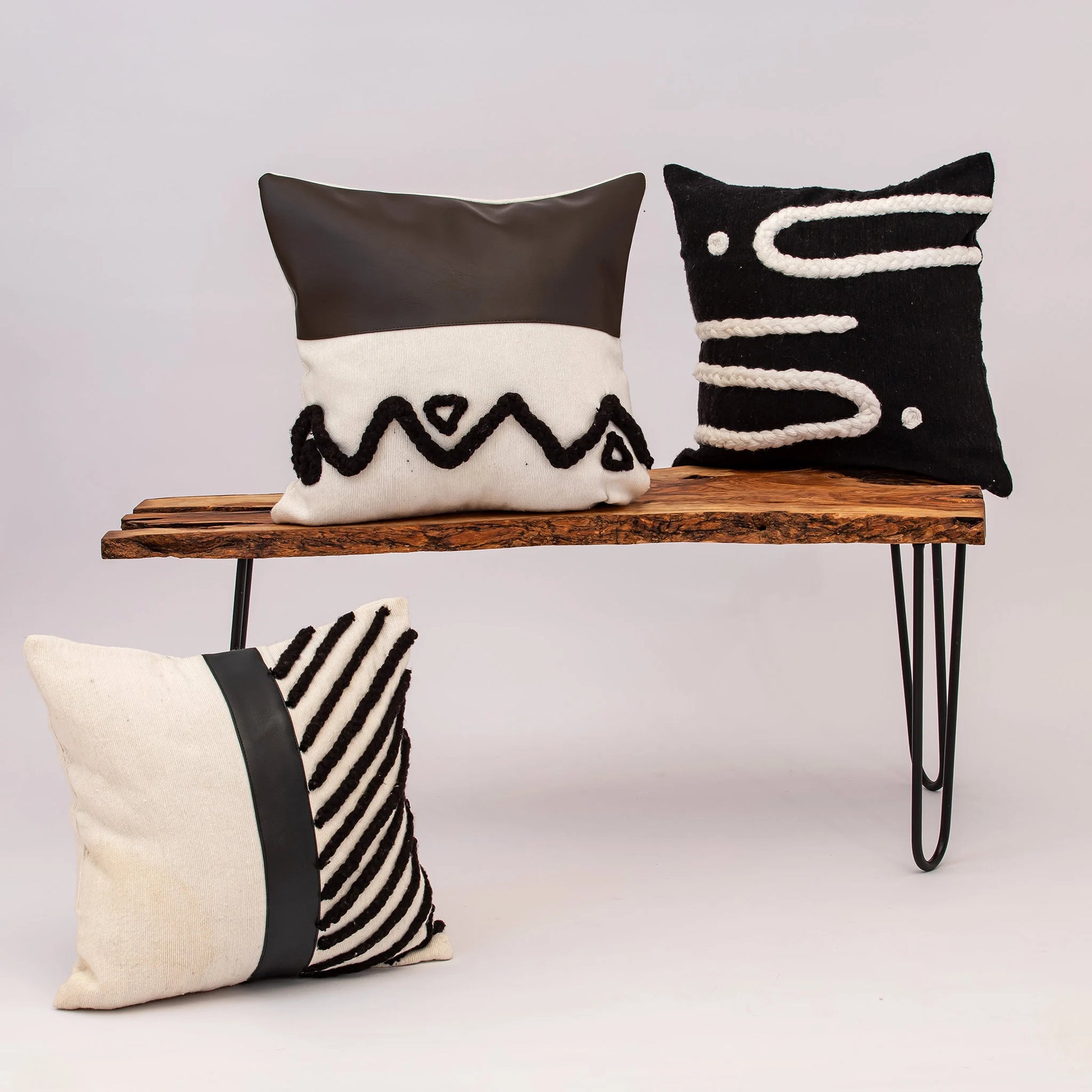 Black and White Pillow - Handmade Pillow - Moroccan Pillow-Livingroom Pillow - Bedroom Pillow - Custom Pillow