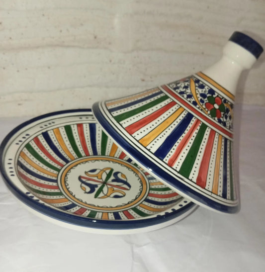 Moroccan Ceramic Tagines for Serving & Stunning Decor 100% Handmade Traditional Marocain Ceramic Pot, Artisan Moroccan Pottery Tajine Gift