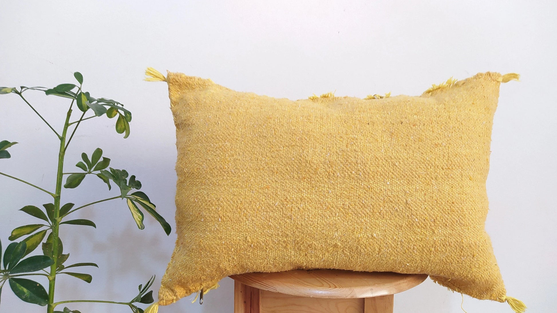 Handmade Moroccan Wedding Pillow Cover,Red Wool Cushion, Red Wool Pillow Cover Unstuffed