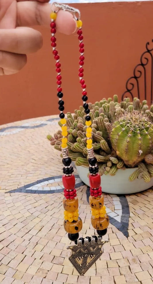 Tuareg Silver Necklace | Moroccan Berber Jewelry | Ethnic Silver Necklace | Handmade & Vintage