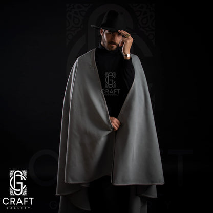 Moroccan Handmade _ Luxury Winter Warm Cape _ Hooded Long Overcoat_ Poncho Winter Coat Silham Burnous