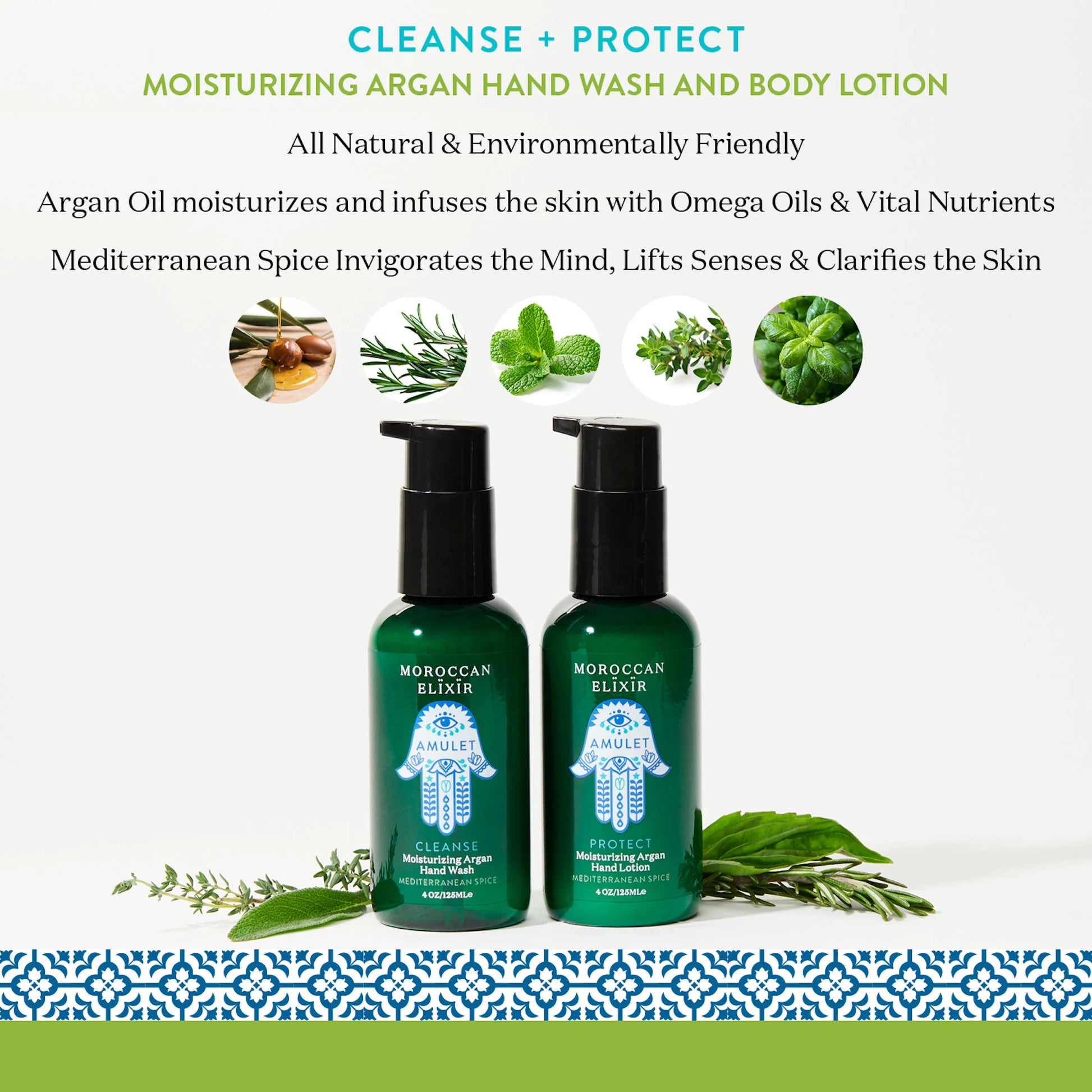 CLEANSE + PROTECT Moisturizing Argan Hand Wash and Lotion (Set of 2)