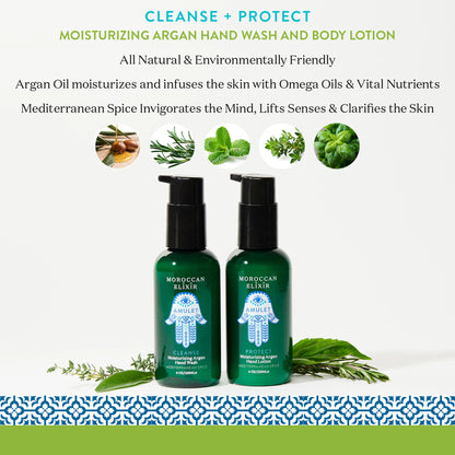 CLEANSE + PROTECT Moisturizing Argan Hand Wash and Lotion (Set of 2)