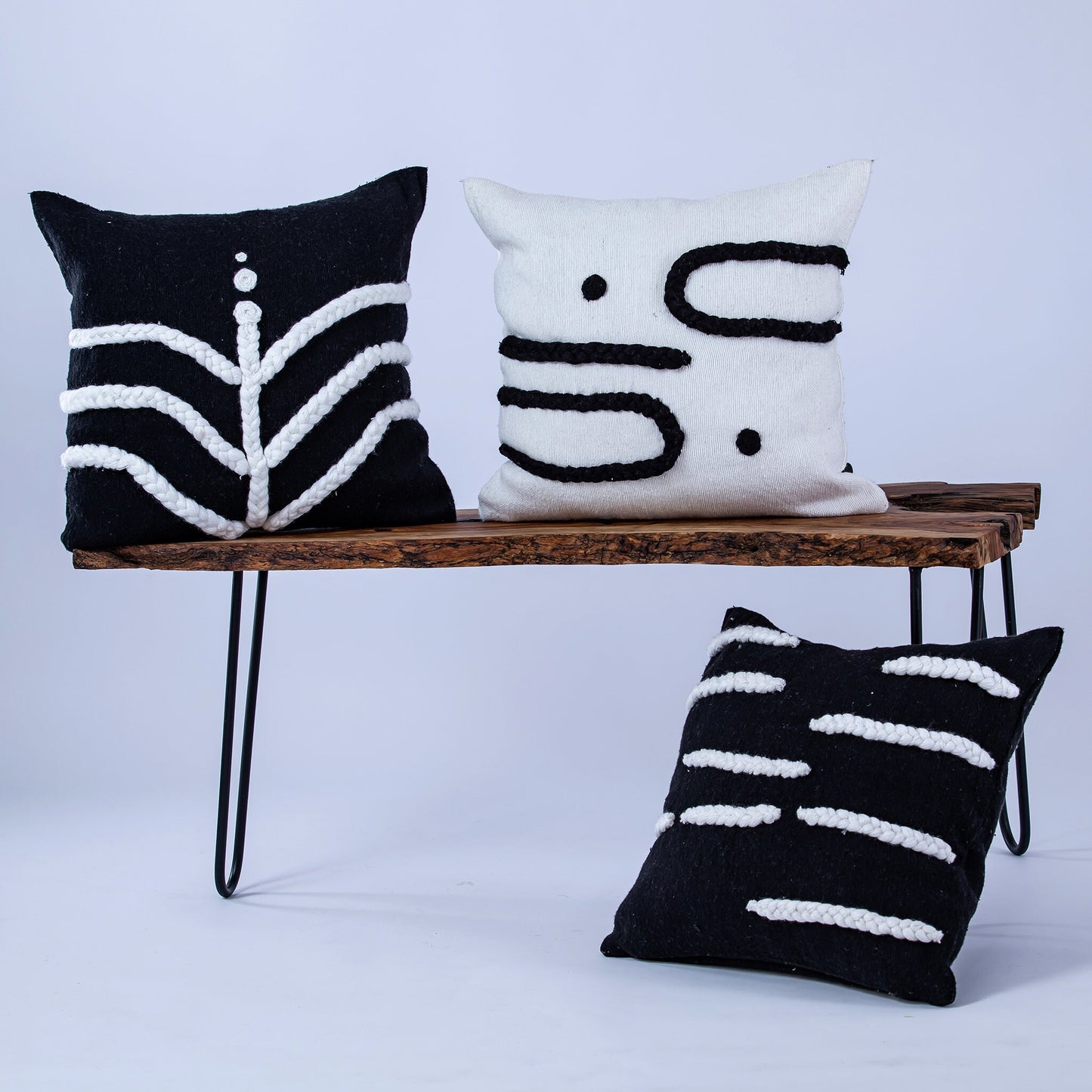 Black and White Pillow - Handmade Pillow - Moroccan Pillow-Livingroom Pillow - Bedroom Pillow - Custom Pillow