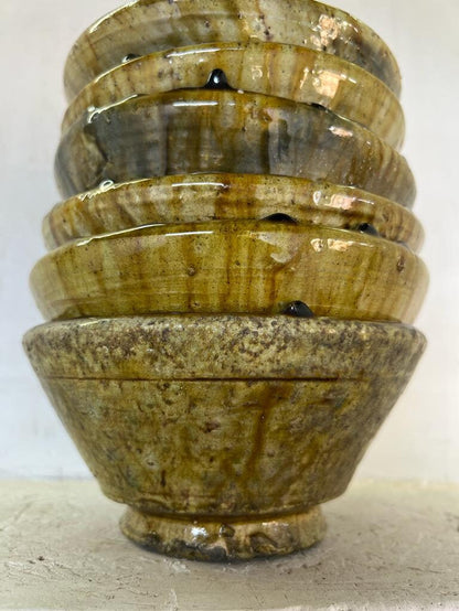 PROMOTION Set of 6 Moroccan Yellow Tamegroute Bowls