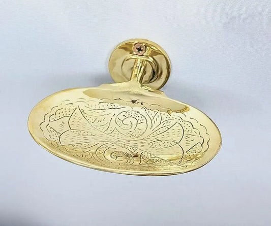 Unlacquered Solid Brass Wall Mounted Soap Dish – Raw and Chic Style Raw Brass Soap Dish, Authentic Finish