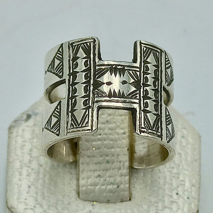 Silver Ring, Engraved Ring, Unique Boho Ring, 925 Sterling Silver, Engraved Ring, Crafted Ring, Perfect for Any Occasion