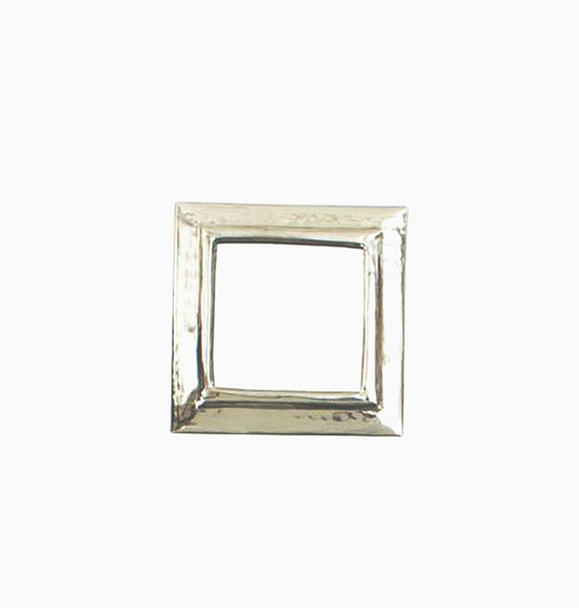 Hammered Silver Mirror, Square Wall Mirror, Handmade