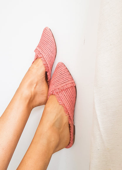 Moroccan Raffia, Woven Raffia Slippers, Raffia Slides, Raffia Slippers, Pink Raffia Shoes, Moroccan Shoe, Handwoven Shoes
