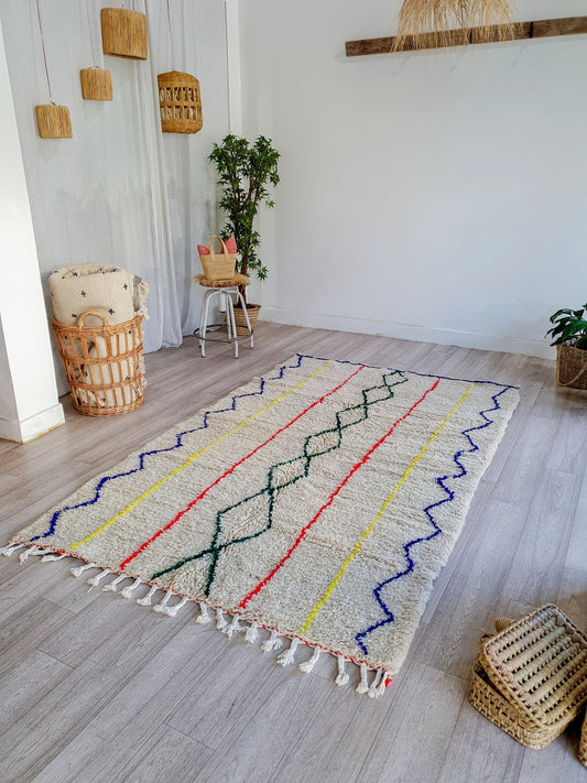 Moroccan Rug Handmade Rug Berber Rug Wool Rug Beni Ourain Rug Boho Area Rug