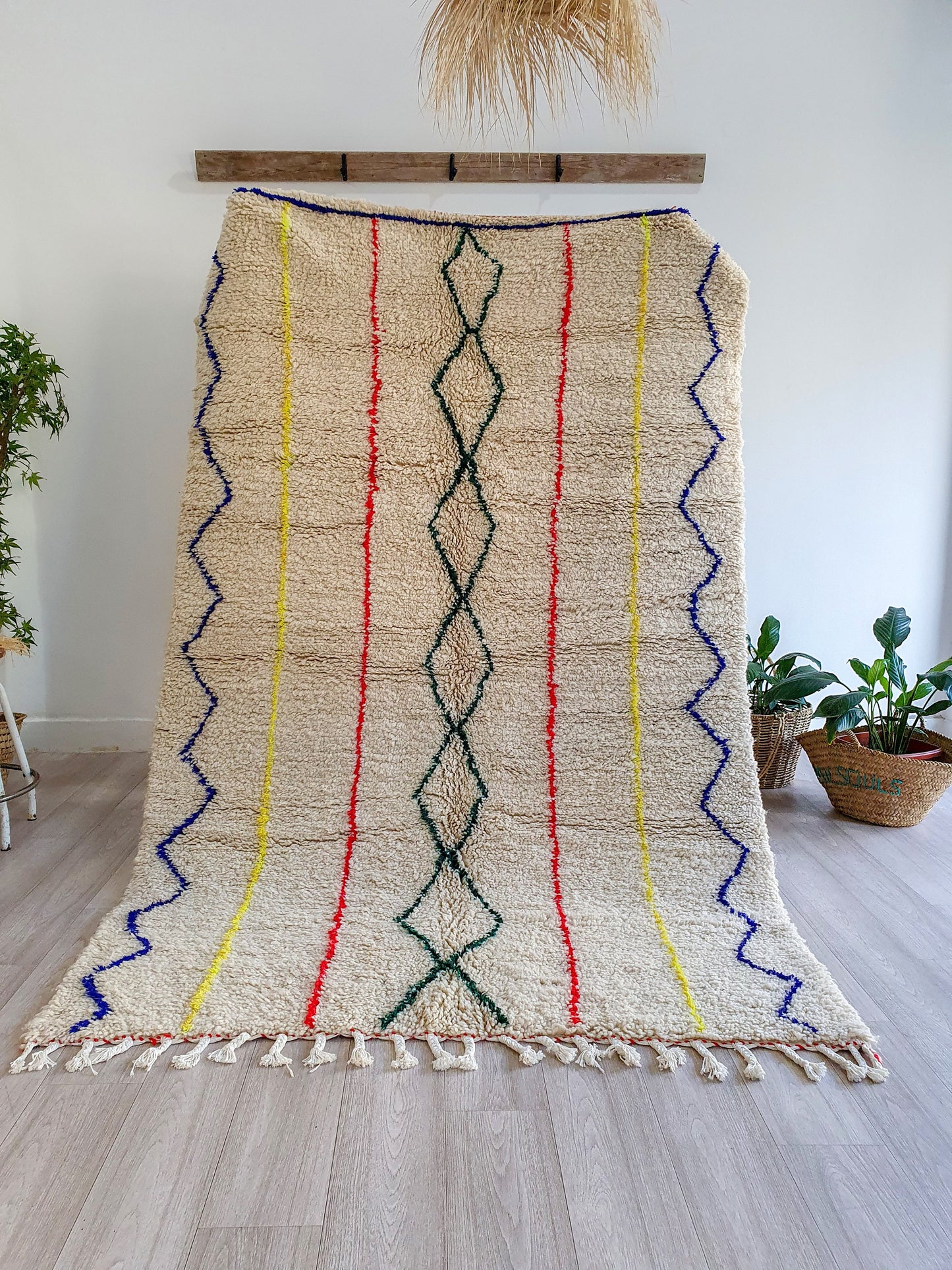 Moroccan Rug Handmade Rug Berber Rug Wool Rug Beni Ourain Rug Boho Area Rug