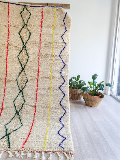 Moroccan Rug Handmade Rug Berber Rug Wool Rug Beni Ourain Rug Boho Area Rug