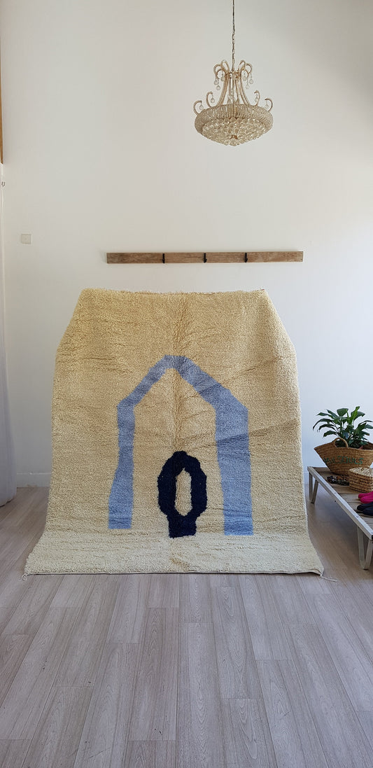 Moroccan Rug, Handmade Carpet, Authentic Beni Ourain Rug, Azilal Rug, Berber Area Rug, Tapis Marocain, Wool Rug, Large Area Rug