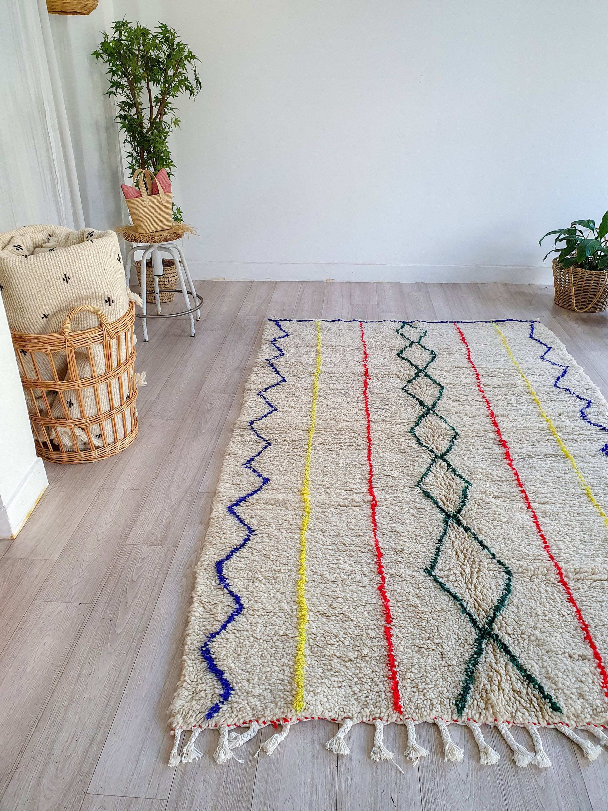 Moroccan Rug Handmade Rug Berber Rug Wool Rug Beni Ourain Rug Boho Area Rug