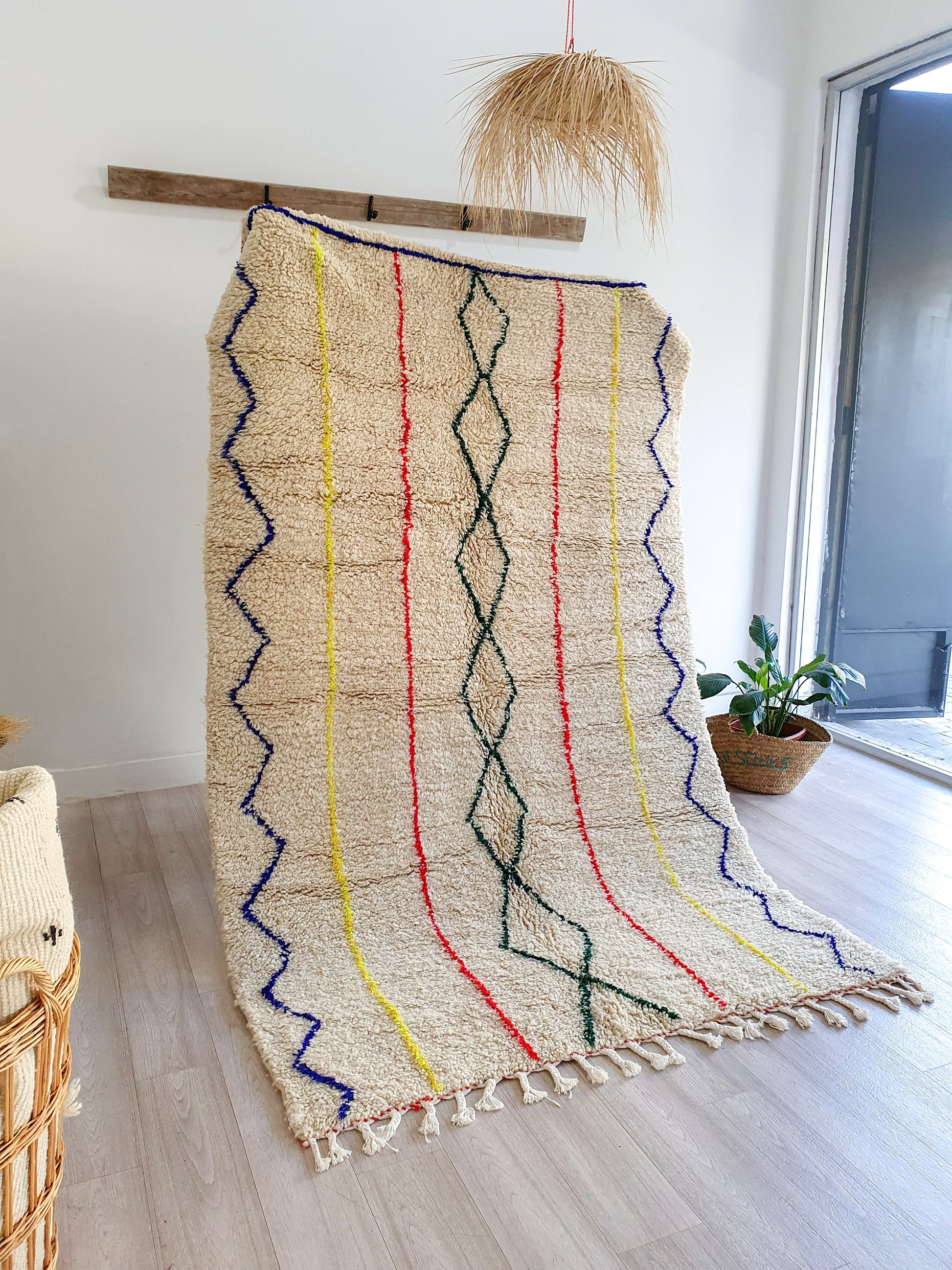 Moroccan Rug Handmade Rug Berber Rug Wool Rug Beni Ourain Rug Boho Area Rug