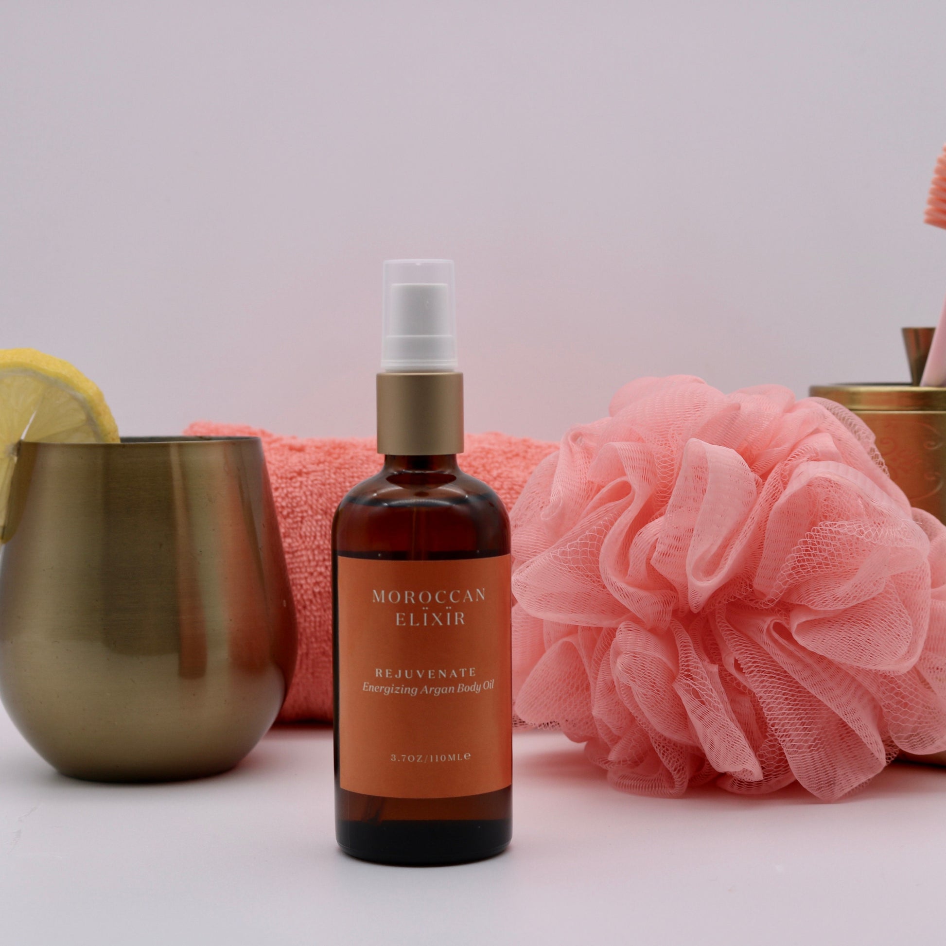 REJUVENATE Energizing Argan Body Oil Argan Oil with Ginger, Bergamot, Pink Grapefruit and Tangerine
