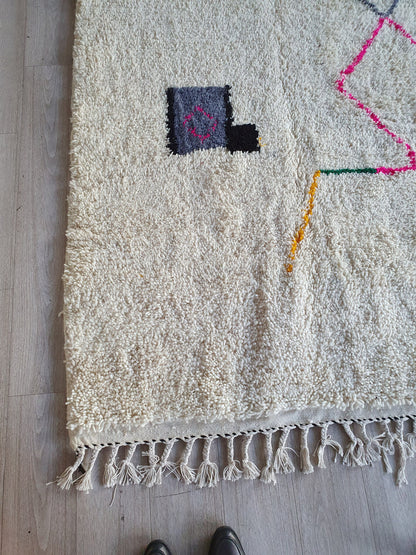 10.1Ft/ 6.8Ft Authentic Beni Ourain Rug Handmade High Quality Wool Rug Moroccan Rug Azilal Rug Colorful Berber Area Rug Large Moroccan Rug