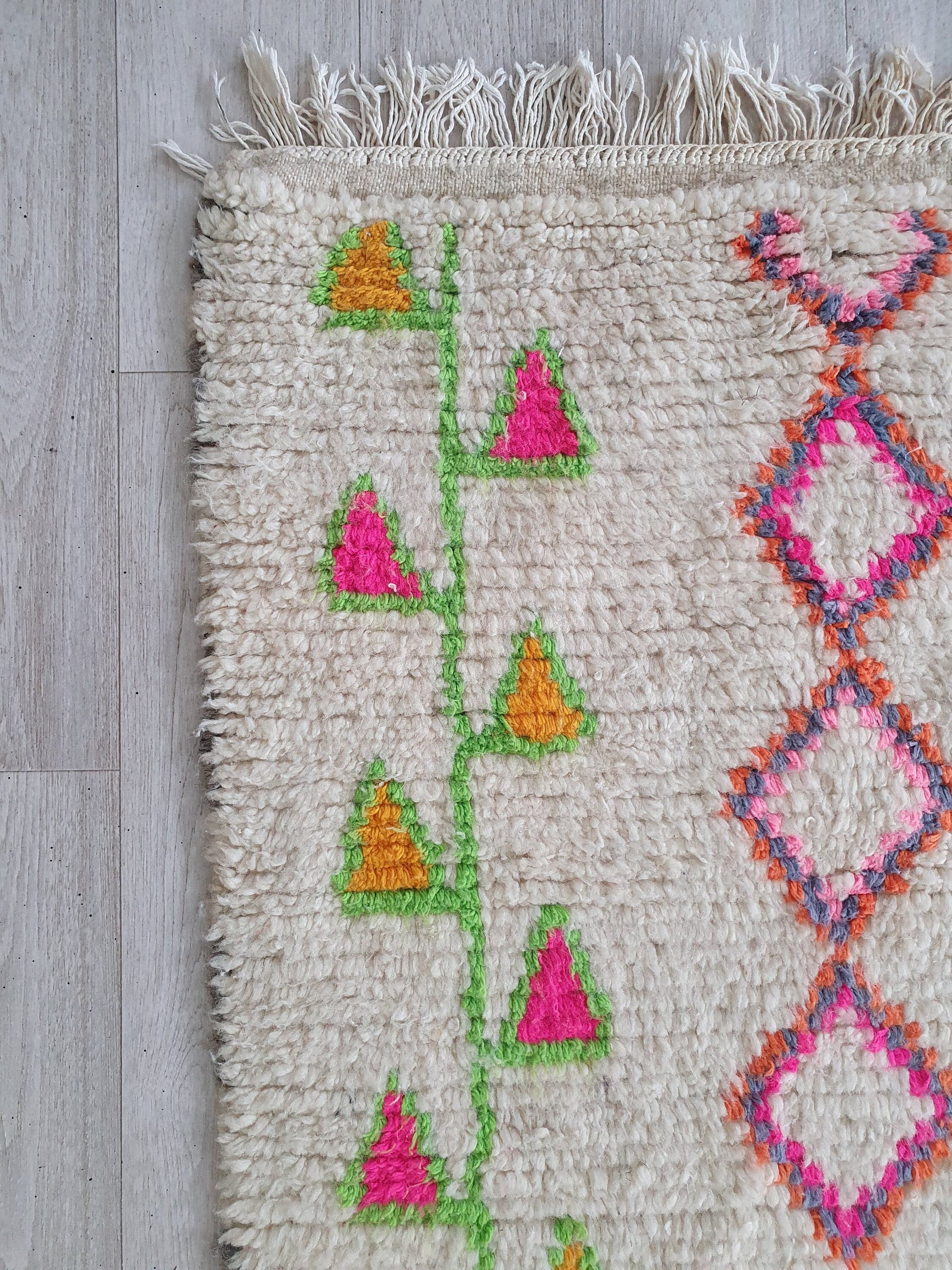 8.2Ft/ 4.4Ft Authentic Beni Ourain Rug, Handmade High Quality Rug, Wool Rug, Moroccan Rug, Azilal Rug, Berber Area Rug, Large Moroccan Rug