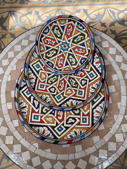 Plates / Ceramic Plates from Fes, Handmade and Hand Painted / Moroccan Plates / Dinner Plate.