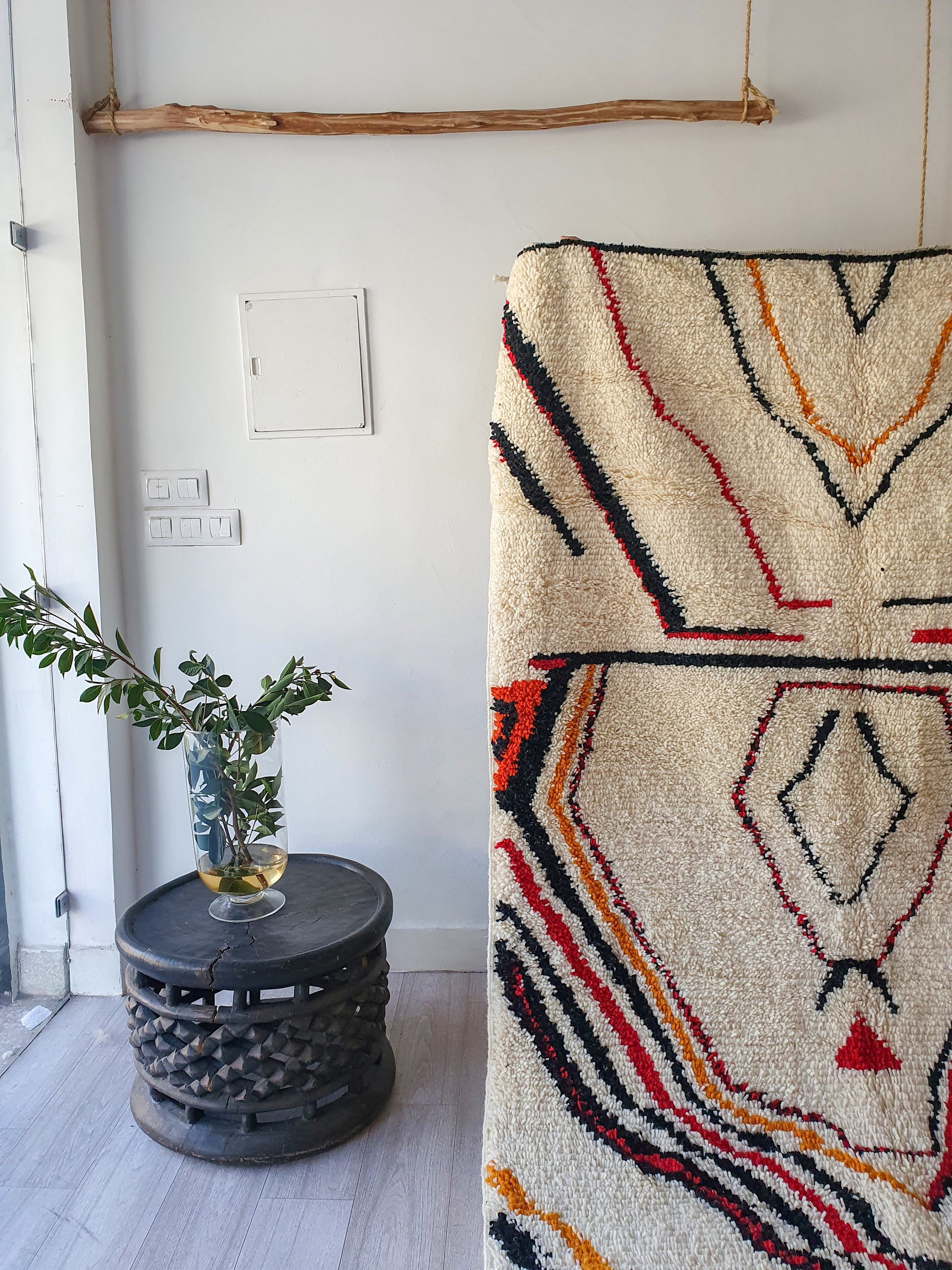 Moroccan Rug Handmade Wool Rug Colorful Boujad Rug Abstract Azilal Berber Rug Moroccan Carpet