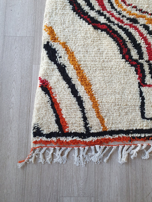 Moroccan Rug Handmade Wool Rug Colorful Boujad Rug Abstract Azilal Berber Rug Moroccan Carpet