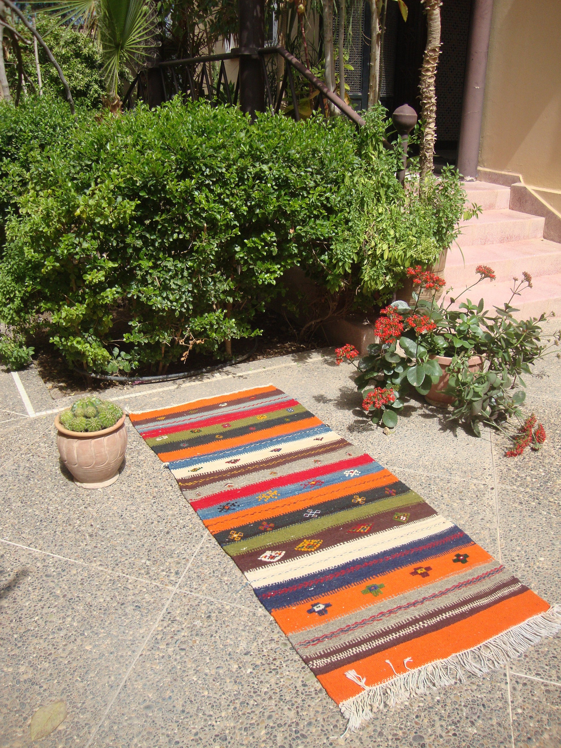Moroccan Rug Runner for Hanging, Moroccan Rug Cheap, Kilim Rug, Small Rug for Bedroom, Berber Morrocan Rugs Colourful, Morrocan Hall Runners