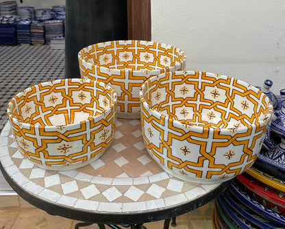 Fes Ceramic Salad Bowl, Handmade and Hand-Painted/ Salad Bowl.