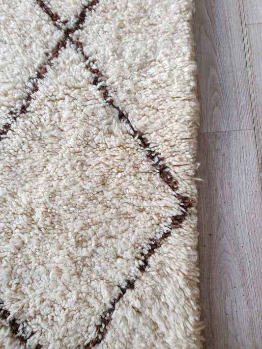 9.3Ft/ 6.8Ft Moroccan Rug, Handmade Vintage Rug, Wool Rug, Beni Ourain Rug, Azilal Rug, Berber Area Rug, Large Moroccan Rug