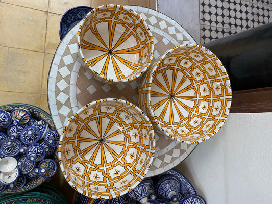 Fes Ceramic Salad Bowl, Handmade and Hand-Painted/ Salad Bowl.