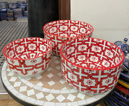 Fes Ceramic Salad Bowl, Handmade and Hand-Painted/ Salad Bowl.