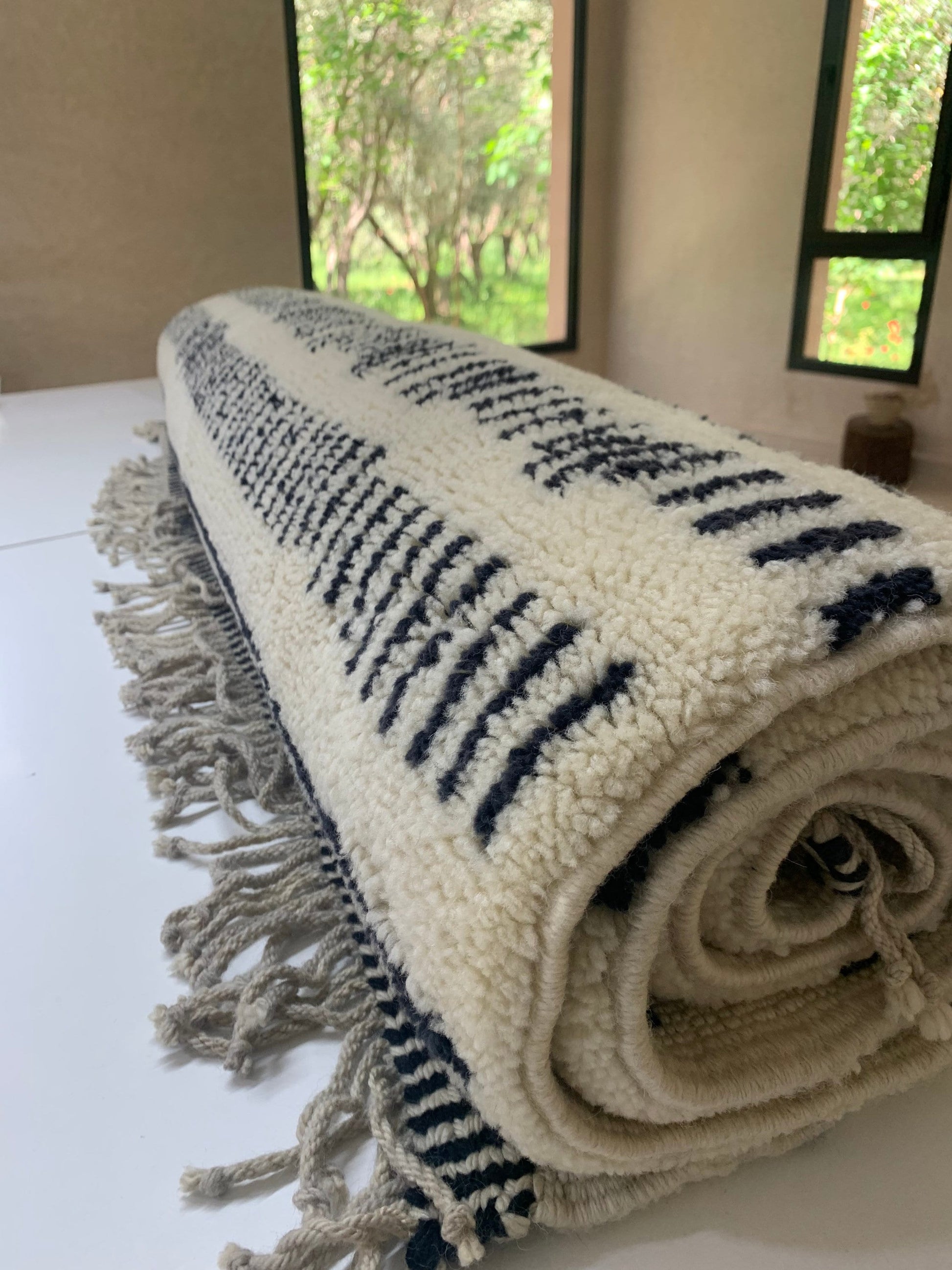 Moroccan Wool, Beni Ourain Rug, Checkered Rug, Handmade Rug, Berber Rug, Moroccan Design Rug, Berber Moroccan ,Soft Rug,Shag Rug