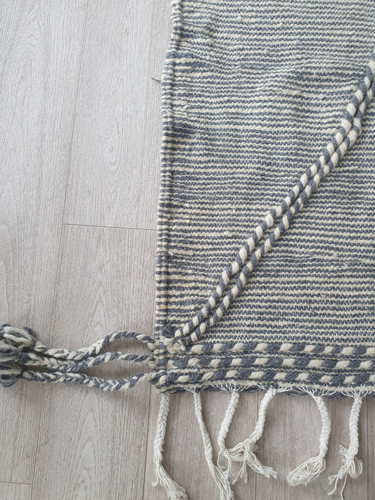 10.8Ft by 5.9Ft Handmade Moroccan Rug, Gray Handmade Rug, Zanafi Rug, Kilim Carpet, Moroccan Beni Ourain