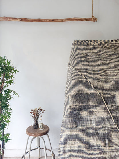 10.8Ft by 5.9Ft Handmade Moroccan Rug, Gray Handmade Rug, Zanafi Rug, Kilim Carpet, Moroccan Beni Ourain