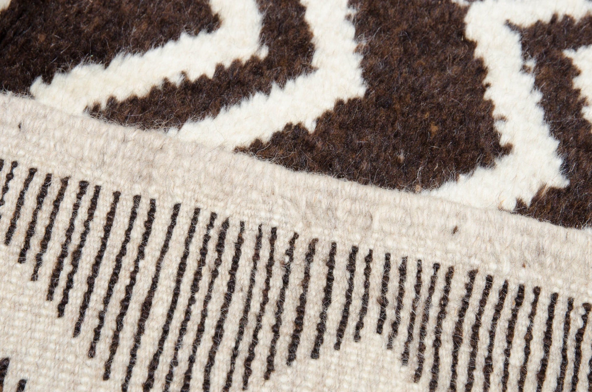 Black and White Moroccan Rug 5X8 - Handwoven Lambswool Soft Authentic Berber Rug - ABB21176