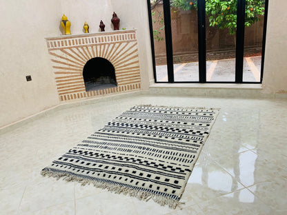 Moroccan Wool, Beni Ourain Rug, Checkered Rug, Handmade Rug, Berber Rug, Moroccan Design Rug, Berber Moroccan ,Soft Rug,Shag Rug