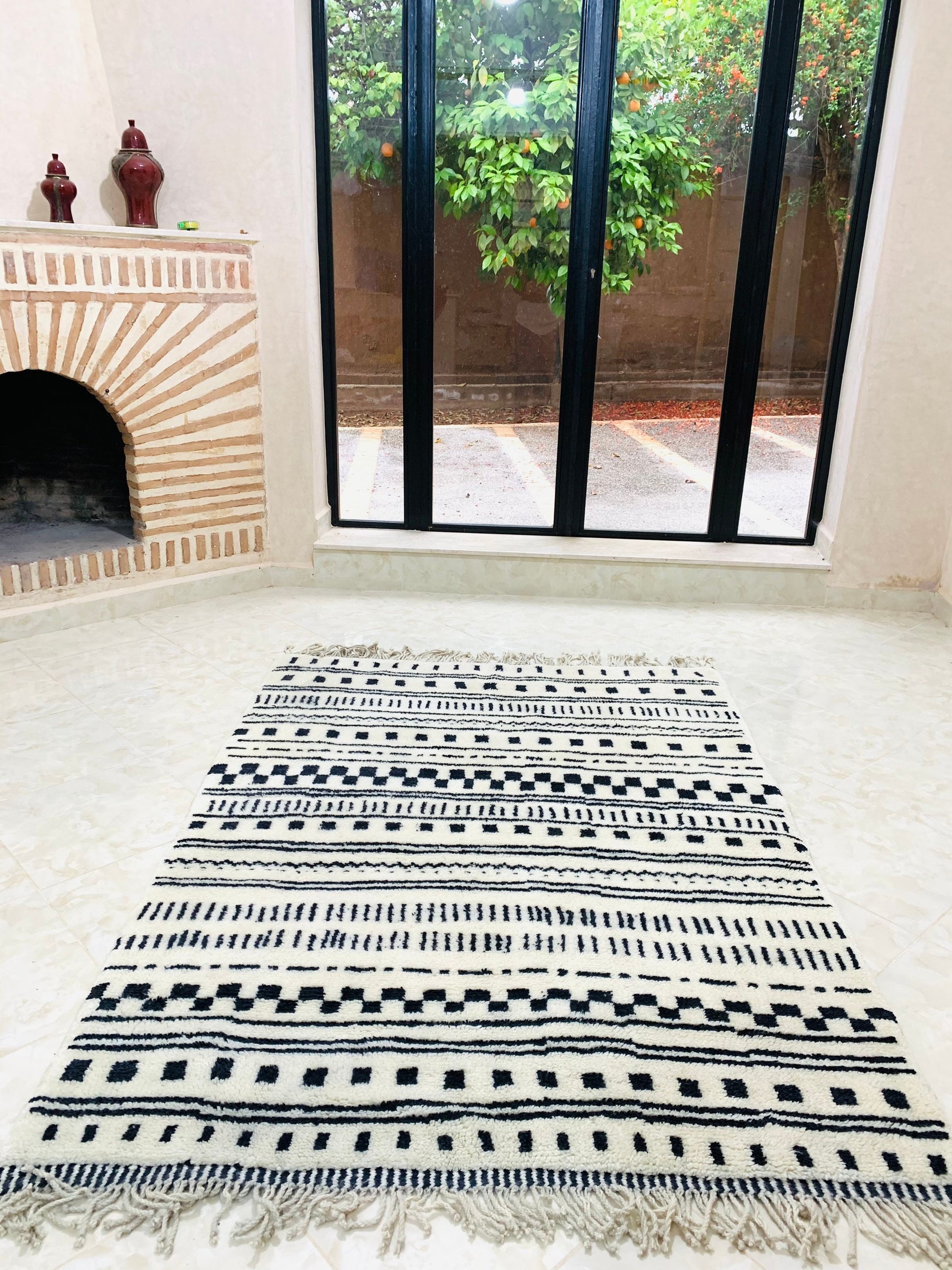 Moroccan Wool, Beni Ourain Rug, Checkered Rug, Handmade Rug, Berber Rug, Moroccan Design Rug, Berber Moroccan ,Soft Rug,Shag Rug